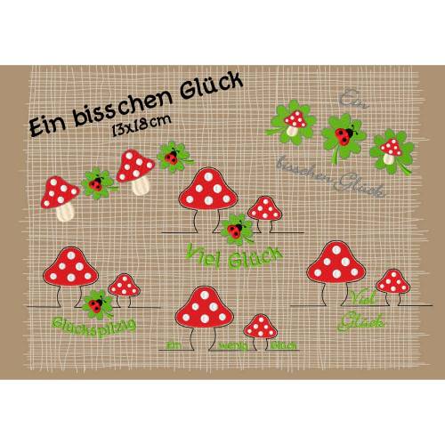 Stickdatei Ein bisschen Glück 13x18cm