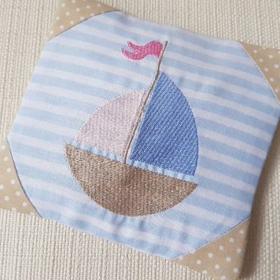 ITH Stickdatei Kühlpackhülle "Boot" 14x20