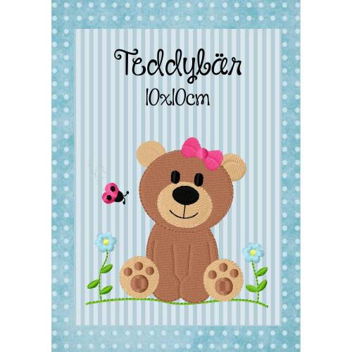 Stickdatei Bär,Teddybär 10x10cm