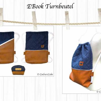 EBook Turnbeutel, Schnittmuster im A4 und A0 Format zum Ausdrucken, inkl. Anleitung