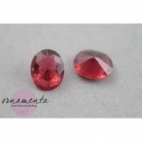 6 Glassteine ~ 12x10 ~  pink ~ oval ~ Glas Bild 1