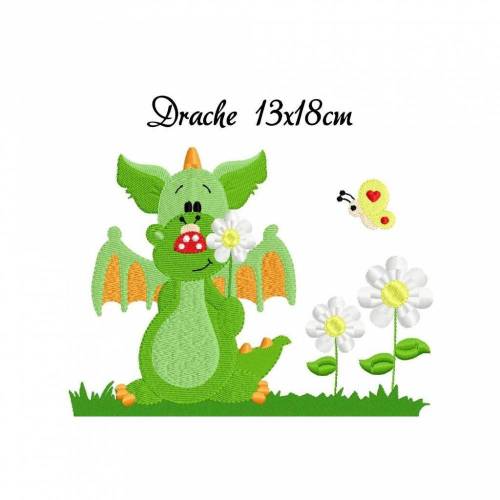 Stickdatei Drache 13x18cm