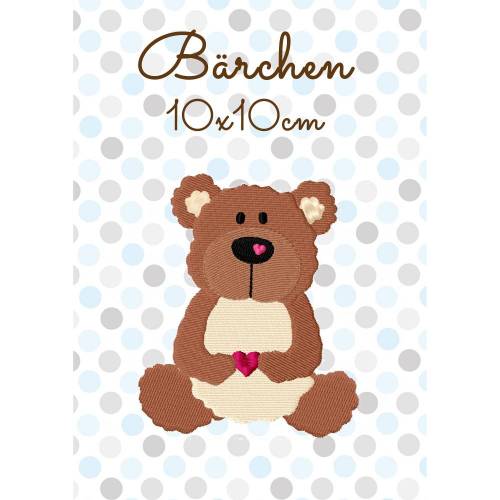 Stickdatei Bär sitzend 10x10cm