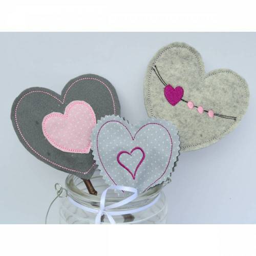 ITH Blumenstecker Herzen 10x10cm