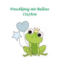 digitale Stickdatei Frosch-Doodle 13x18cm Bild 1