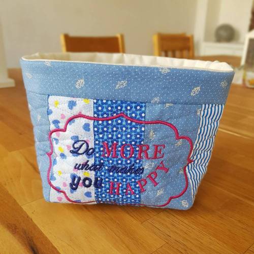 ITH Stickdatei Utensilo Sprüche in 4 Größen, Anleitung auf deutsch und englisch