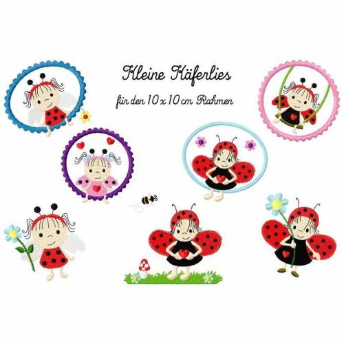 Stickdatei, digitale Stickdatei,Stickdateien ,Kleine Käferlies 10x10