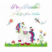 Stickdatei Pony Rainbow 13x18 Bild 1