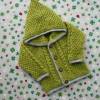 Strickjacke mit Kapuze Größe 80/86 grün grau trachtenjacke für junge kapuzenjacke trachtenmode baby kind Bild 2
