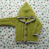 Strickjacke mit Kapuze Größe 80/86 grün grau trachtenjacke für junge kapuzenjacke trachtenmode baby kind Bild 4