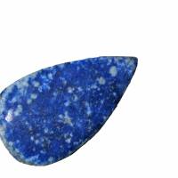 Ring Lapislazuli blau weiß handgefertigt mit 25 x 52 Millimeter großem schmalen Stein jeansblau zum Hippy look im boho c Bild 6