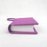 Minibuch Dekoration, rot-lila, Mini-Notizbuch, handgefertigt Bild 3