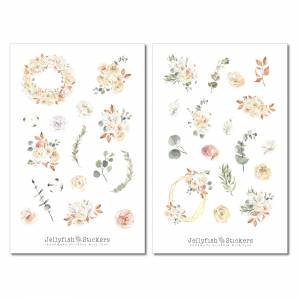 Herbst Blumen Sticker Set | Journal Sticker, journal sticker, Planer Sticker, Herbst, Rosen, Garten, Eukalyptus, Natur, Bild 2