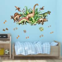 168 Wandtattoo Dinosaurier - T-Rex, Triceratops, Stegosaurus - in 6 Größen - schöne Kinderzimmer Sticker Bild 4