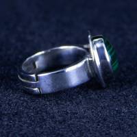 grüner Malachit Silber Ring verstellbare Ringgröße 55 - 66 Bild 5