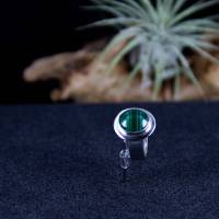 grüner Malachit Silber Ring verstellbare Ringgröße 55 - 66 Bild 8