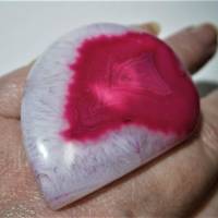 Ring pink rot grau mit sehr großem Achat großer freeform Stein Geschenk für sie statementschmuck Bild 2