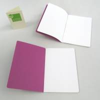 Notizheft eosin pink, Titelschild zum Selbstbeschriften, DIN A6, handgefertigt, Recyclingpapier Bild 2