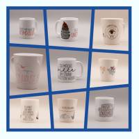 weiße Kaffeetasse mit kreativen Spruch zum Thema Meer, liebevoll gestaltete Keramik-Tasse,für alle,die den Strand lieben Bild 4