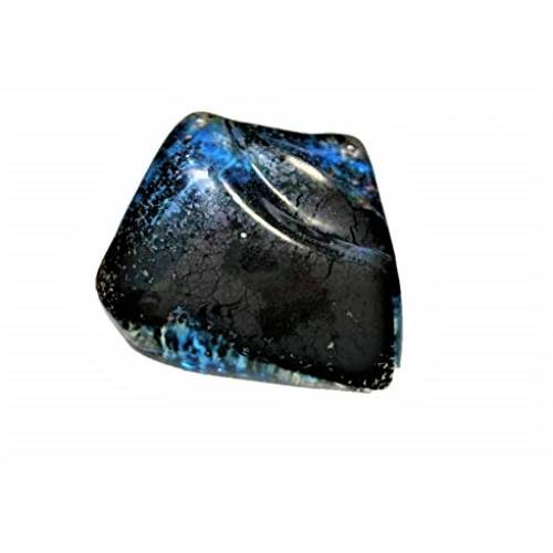 Ring schwarz nachtblau Glaskunst 35 x 32 Millimeter freeform statementschmuck im boho chic