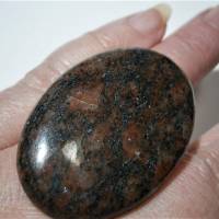 Ring weinrot grau mit 50 x 32 mm großem Oceanjaspis Stein Jaspis rot oval boho Geschenk statementschmuck Bild 5