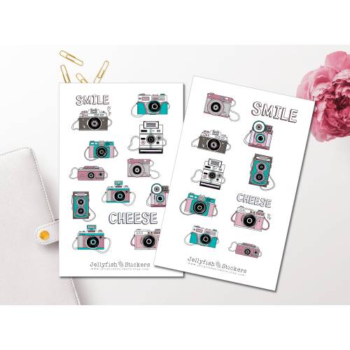 Kameras Sticker Set | Aufkleber retro | Journal Sticker | Sticker Vintage | Sticker Fotografie, Sticker Fotos, Sticker K