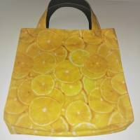 Einkaufsbeutel, Stoffbeutel, Stofftasche, Zitronen Bild 1