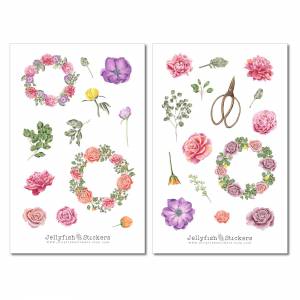 Blumengarten Sticker Set | Aufkleber Garten | Journal Sticker | Sticker Blumen | Sticker Natur bullet journal sticker St Bild 2