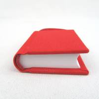 Minibuch Dekoration, hell-rot, Mini-Notizbuch, handgefertigt Bild 2