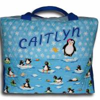 XXLTasche für Babydecke mit Stickerei Pinguin Bettzeug Krabbeldecke Aufbewahrungstasche Bettdecke Reisetasche Kinder Bild 1