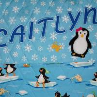 XXLTasche für Babydecke mit Stickerei Pinguin Bettzeug Krabbeldecke Aufbewahrungstasche Bettdecke Reisetasche Kinder Bild 2