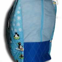 XXLTasche für Babydecke mit Stickerei Pinguin Bettzeug Krabbeldecke Aufbewahrungstasche Bettdecke Reisetasche Kinder Bild 3