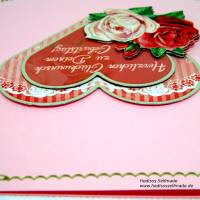 Geburtstagskarte mit Herz und Rosen #3-D #Handarbeit Bild 4
