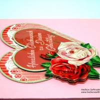 Geburtstagskarte mit Herz und Rosen #3-D #Handarbeit Bild 5
