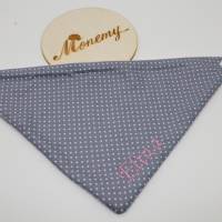 Halstuch für Kinder grau Fleece rosa mit Namen personalisiert / Kinderhalstuch / Babyhalstuch Bild 3