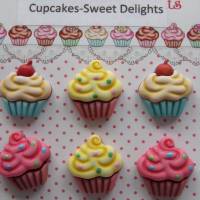 Buttons Galore Knöpfe  Cupcakes  (1 Pck.)     Cupcakes - Sweet Delights Bild 1