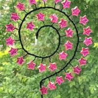 Spirale Sonnenfänger Blumenstecker Pflanzenstecker Pink Sterne Bild 1