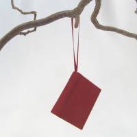 Minibuch Dekoration, rosen-rot, Mini-Notizbuch, handgefertigt Bild 2