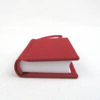 Minibuch Dekoration, rosen-rot, Mini-Notizbuch, handgefertigt Bild 3