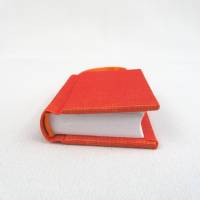 Dekoration Minibuch, orange, Mini-Notizbuch, handgefertigt Bild 4