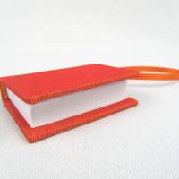 Dekoration Minibuch, orange, Mini-Notizbuch, handgefertigt Bild 5
