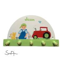 Kindergarderobe „ kleiner Bauer/Traktor „Garderobe Kinderzimmer Bild 1