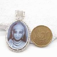 Kettenanhänger Karneol-Kamee Motiv Buddha 925 Silber Unikat Bild 5