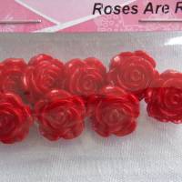 Dress it up Knöpfe    rote Rosen   (1 Pck.)     Roses Are Red Bild 1