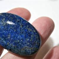 Ring Lapislazuli dunkelblau mit 37 x 22 Millimeter großem Stein handgemacht als statementring verstellbar Bild 3