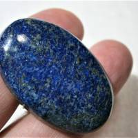 Ring Lapislazuli dunkelblau mit 37 x 22 Millimeter großem Stein handgemacht als statementring verstellbar Bild 9