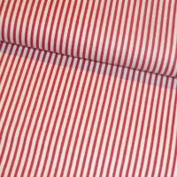 10,10 EUR/m Stoff Baumwolle - Streifen rot - weiß - Nadelstreifen Bild 1