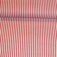 10,10 EUR/m Stoff Baumwolle - Streifen rot - weiß - Nadelstreifen Bild 5