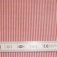 10,10 EUR/m Stoff Baumwolle - Streifen rot - weiß - Nadelstreifen Bild 7