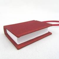 Dekoration Minibuch, dunkelrot abendrot, Mini-Notizbuch, handgefertigt Bild 3